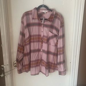 MAURICES PLAID BUTTON DOWN SIZE 3X NWT